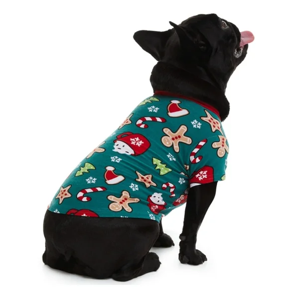Pets Christmas Pajamas Cute Outfit Cocoa & Cookies SMALL NWT - Picture 2 of 3